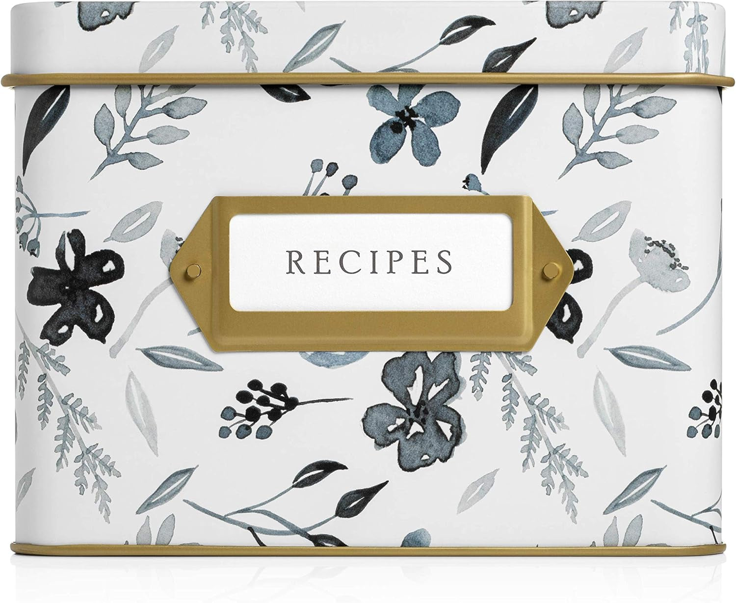 Decorative Recipe Tin Box for Recipe Cards, Mother'S Day Greeting Card Holder Gift | Holds Hundreds of 4” X 6” Cards