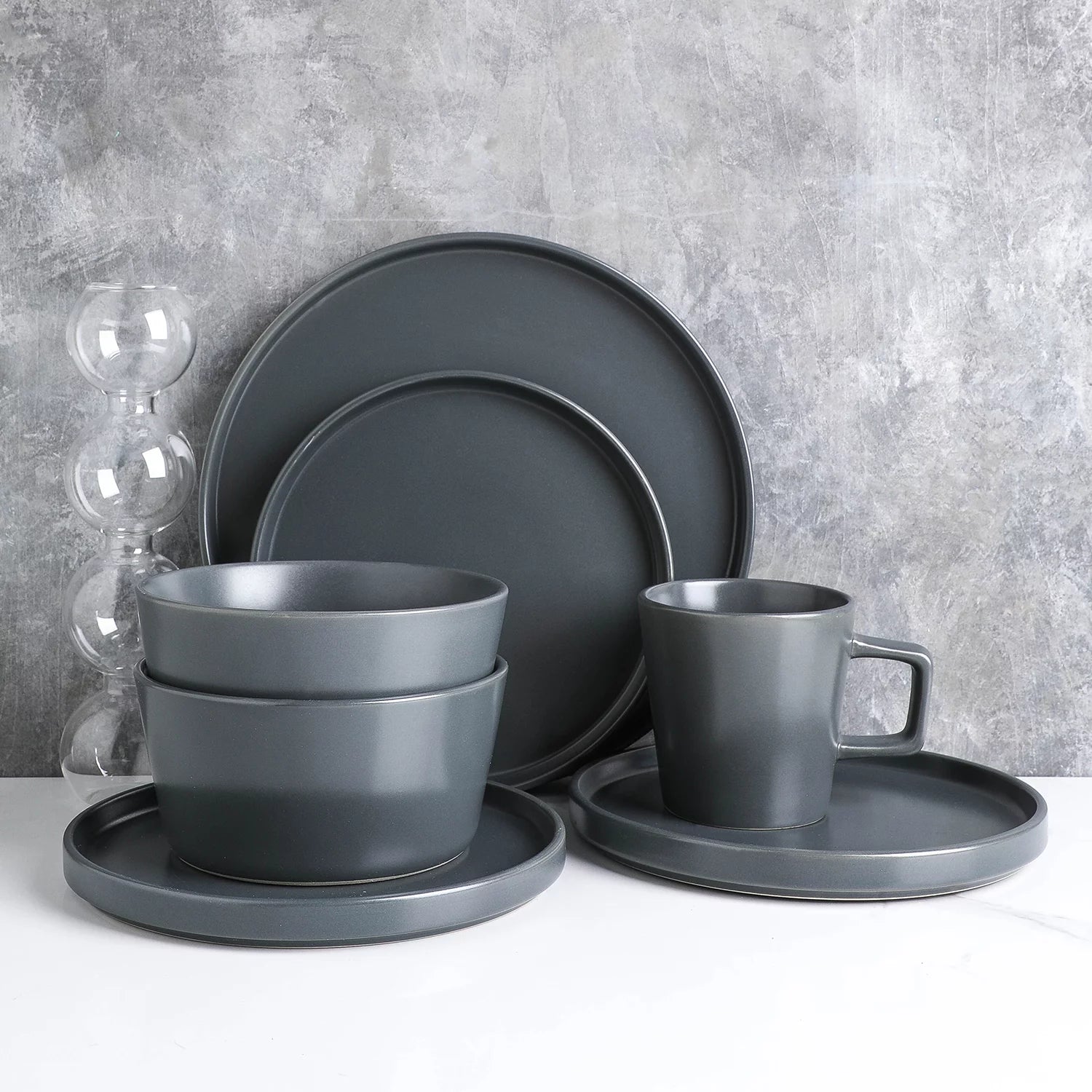 Celina 16-Piece Dinnerware Set Stoneware, White
