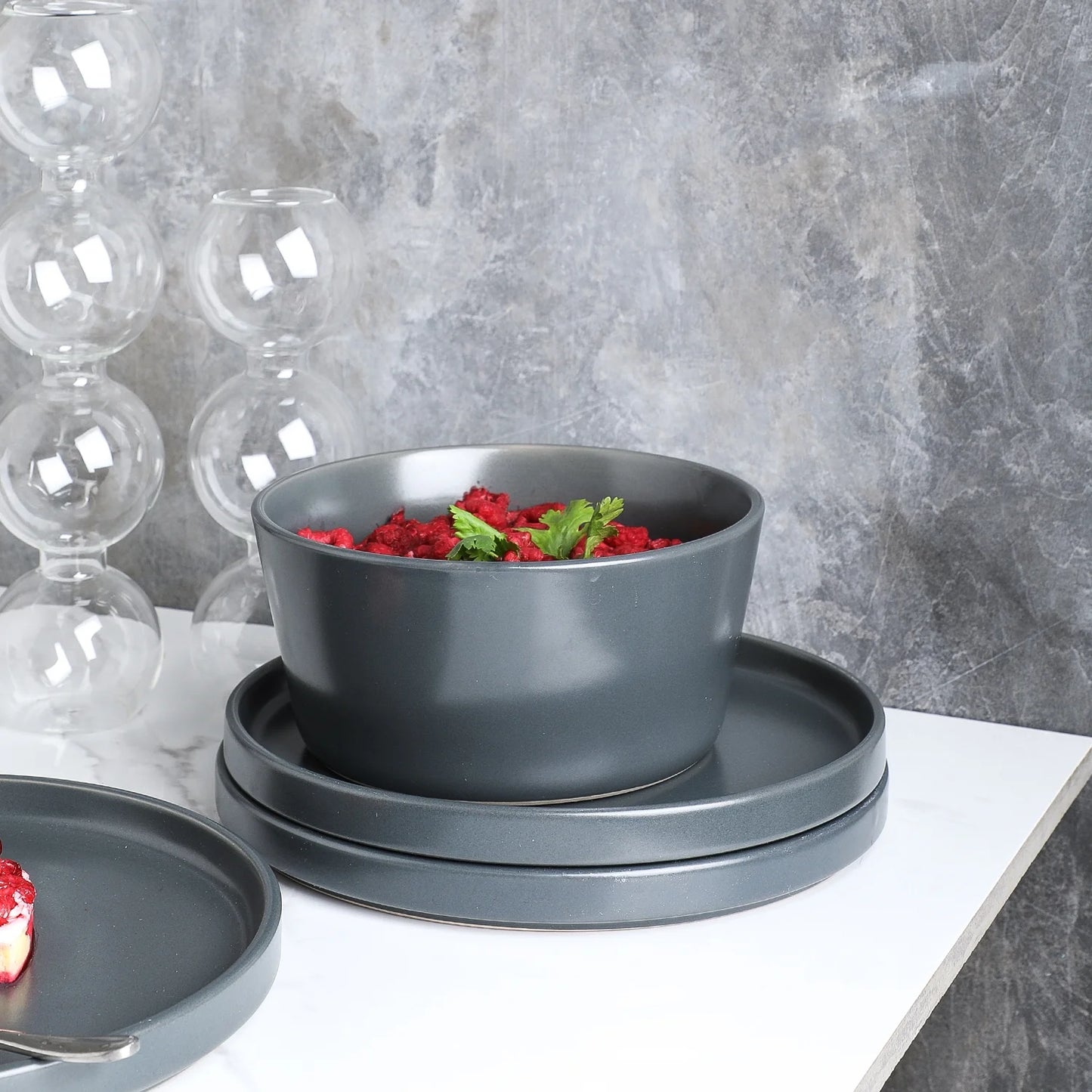 Celina 16-Piece Dinnerware Set Stoneware, White