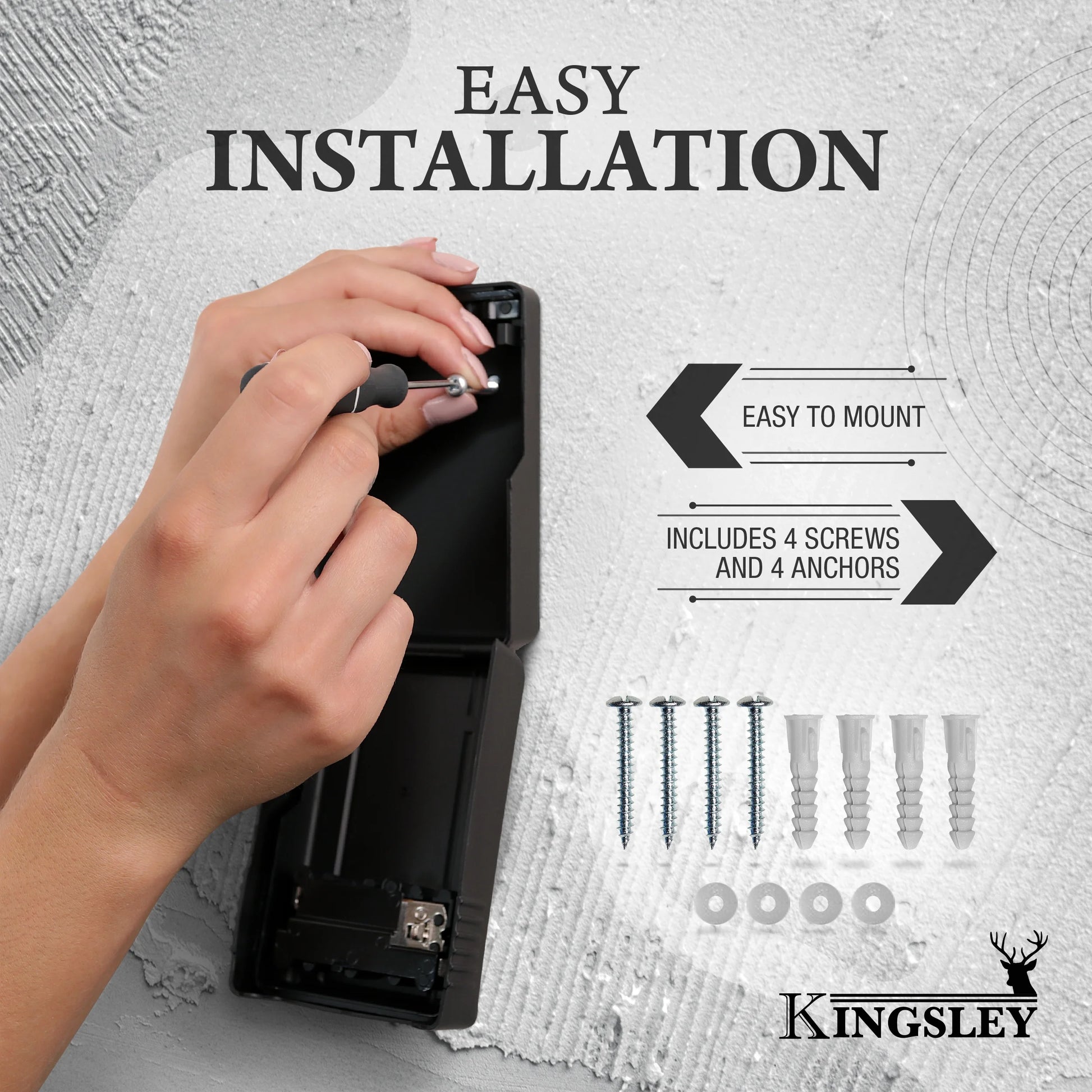 Key Lock Box - Guard-A-Key, Secure Weatherproof Key Box Wall Mount for Indoors and Outdoors, 4 Digit Resettable Combination Code, Large Capacity for Storing Spare Keys