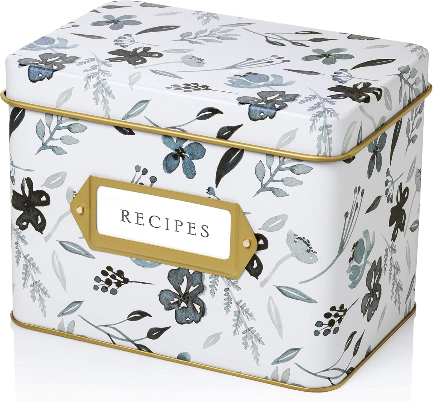 Decorative Recipe Tin Box for Recipe Cards, Mother'S Day Greeting Card Holder Gift | Holds Hundreds of 4” X 6” Cards